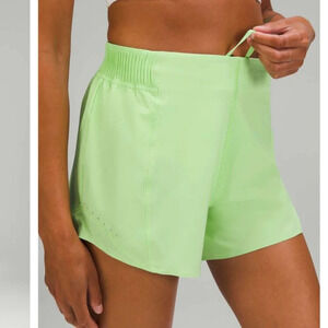 Lululemon Hotty Hot High-Rise Short 4" *Special Edition Scream Green Light Size
